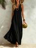2026 summer European and American popular new women's vest seaside vacation style loose dress women