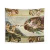 Michelangelo's Wandtapijt Schilderij De Schepping van Adam