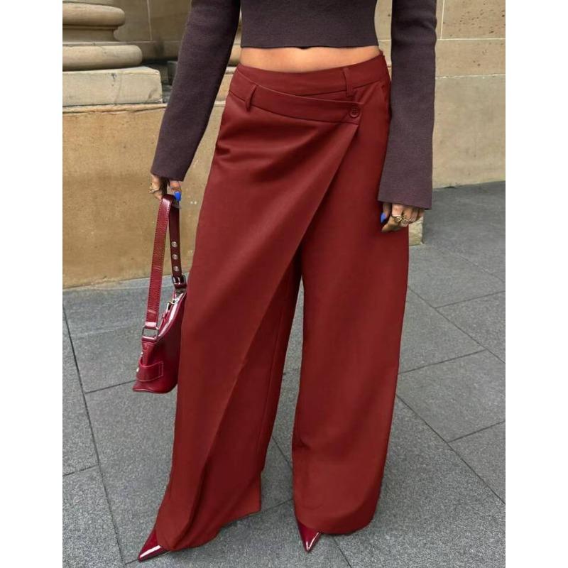 JKASHDK Moda damă ocazional cu imprimeu în culori uni Pantaloni cu talie înaltă Pantaloni și capris