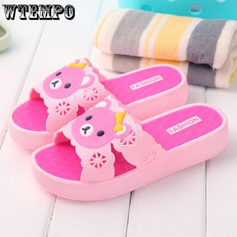 Unisex Slippers Women's Cute Slippers Summer New Cartoon Upper Home Bathroom Outdoor Slippers Non-slip Soft Bottom Thick Bottom Shoes