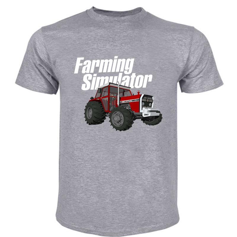 Farming Simulator T-Shirt Black T Shirts Plus Size Tops Plus Size T Shirts Plain White T Shirts Men Black Cotton Mens T-shirt