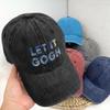 Let it Gogh Lustige Vincent Van Gogh Sternennacht Unstrukturierte Baseballkappen Malerei Verwaschene Jeanshüte Weiche Trainings Kopfbedeckungen