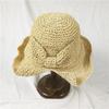 Spring Summer Sun Protection Wide Brimmed Straw Hat Fisherman Hat Foldable Sun Hat Girls Beach Travel Sun Hat Portable version