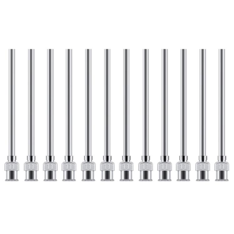 Pack of 12 Long Lastingly Stainless Steel Needle 50mm for Accurate Adhesive Dispensing with Enhancing Flows In DIY Projects