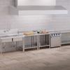Wall-Mounted Stainless Steel Worktop Table With Edge And Shelf 80X60Cm