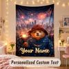 Custom Personalized Tapestry,Paddington Print Custom Name Text Wall Art Hanging for Bedroom