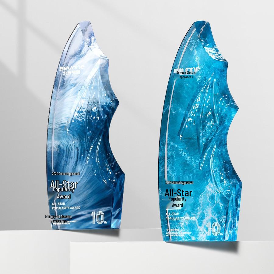 Trophée en Cristal Haut de Gamme pour la Récompense de l'Employé Exceptionnel lors de la Réunion Annuelle
