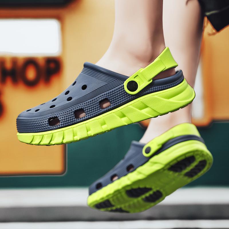Summer Sandals Men's Blade Sandals Clogs Quick Dry Casual Home Slippers Hole Shoes Garden Shoes Beach Sandals Mules Bathroom Slippers