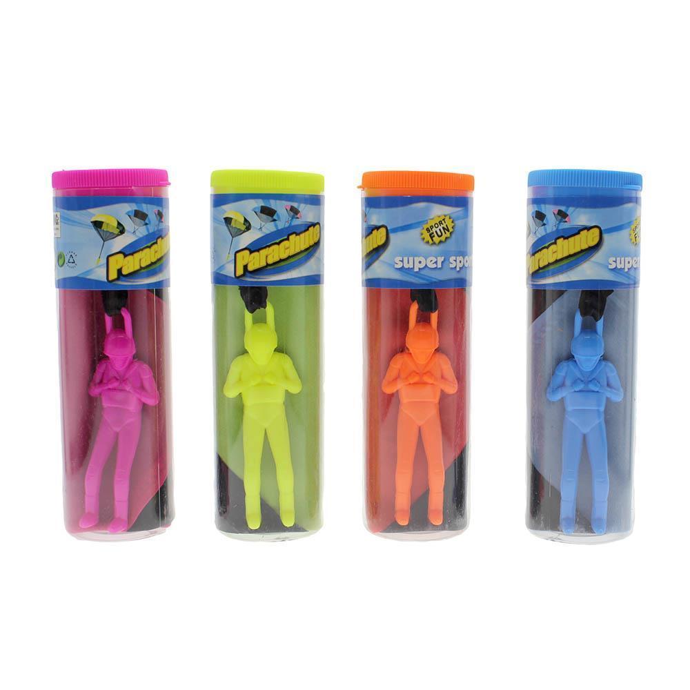 2x Toy Hand Throwing Parachute Kite Toy, Fluorescent Dreen + Blue
