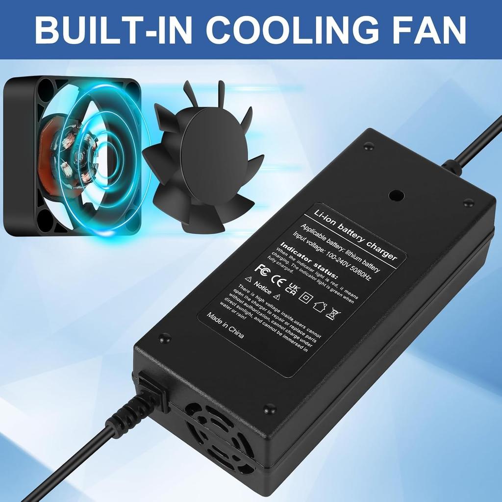 (5 Plugs) 29.4V 2A Fast Battery Charger Universal For 24V 25.2V 25.9V Lithium Battery Electric Scooter Replacement Charger - 5 In1 Plugs
