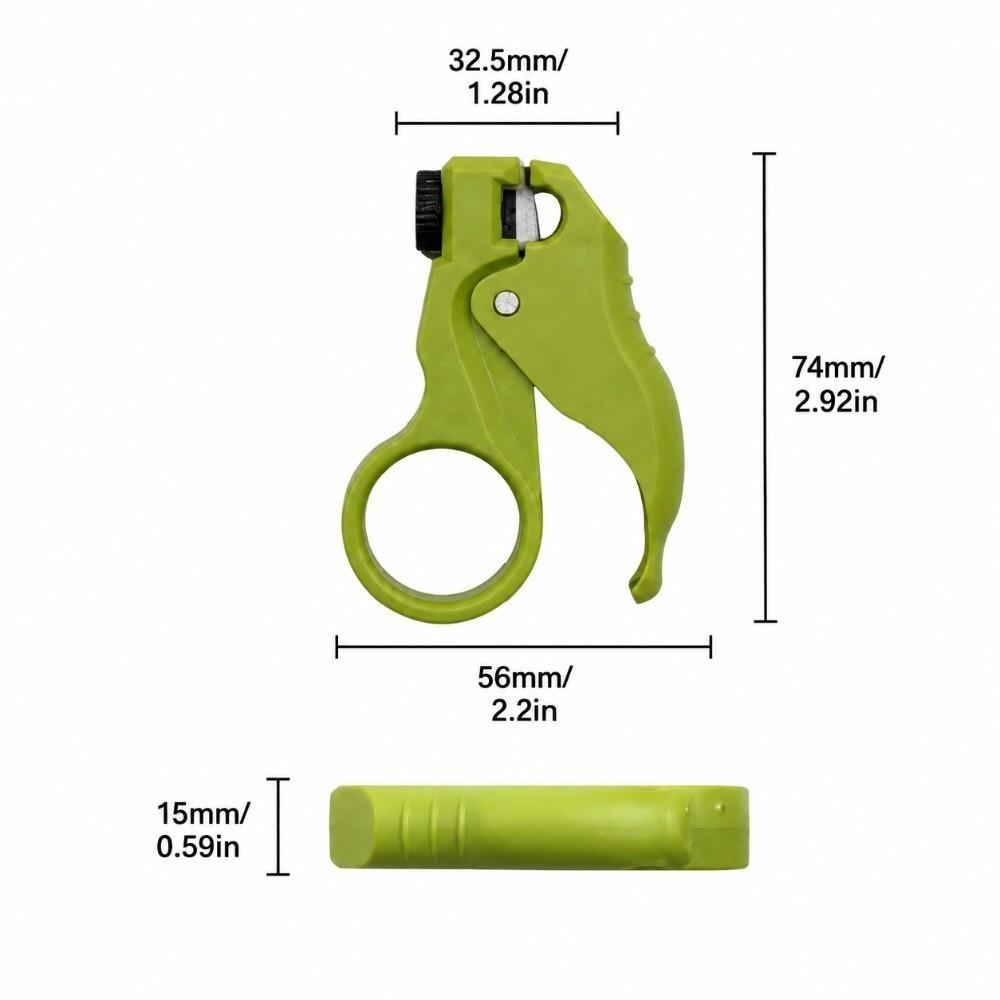 Ring Finger Grip Mini Wire Stripper One-Handed Cable Stripper for Cat5e-Cat8 Network Cable