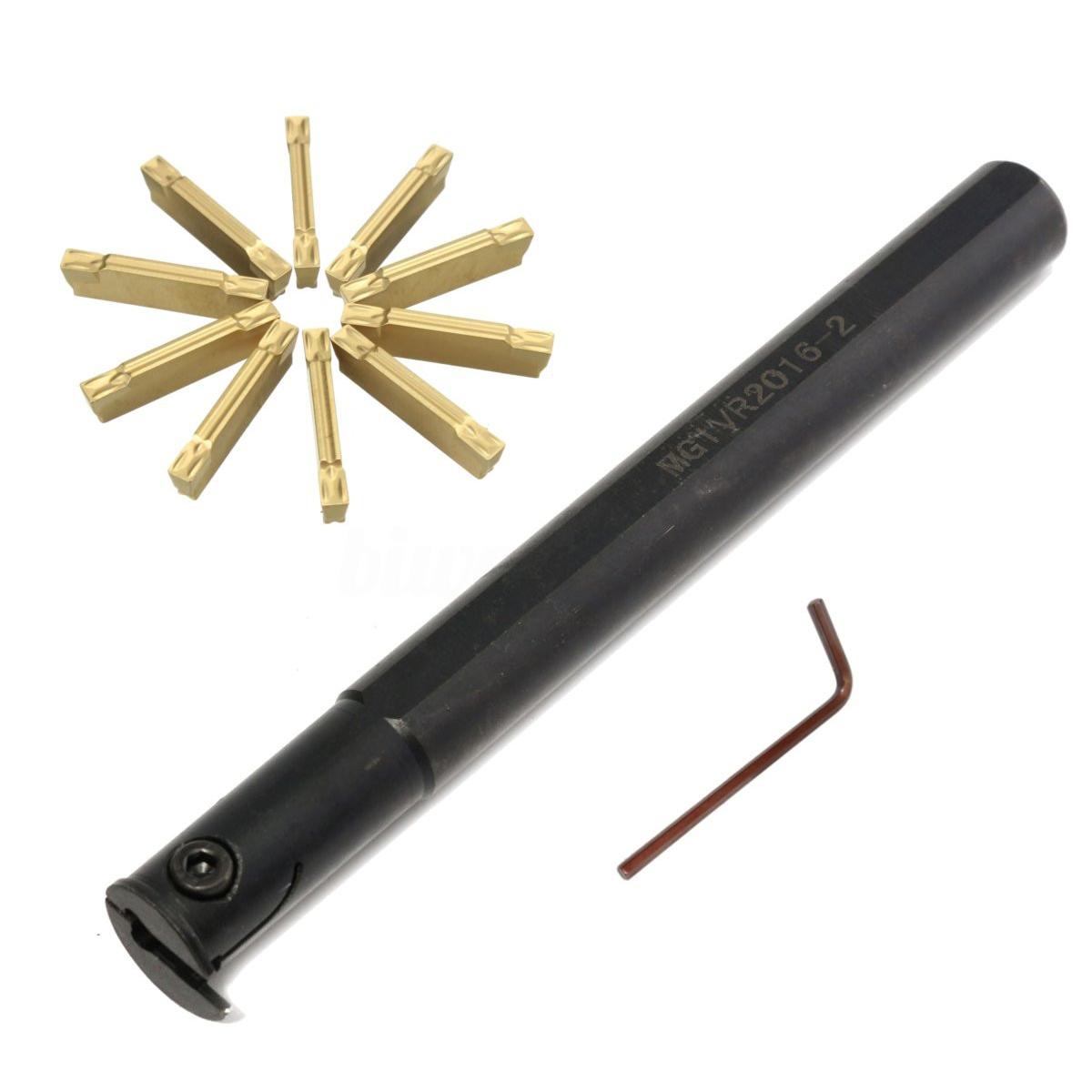 

10 шт. Твердосплавна пластина MGMN200 + Тримач для токарного верстата MGIVR2016-2.