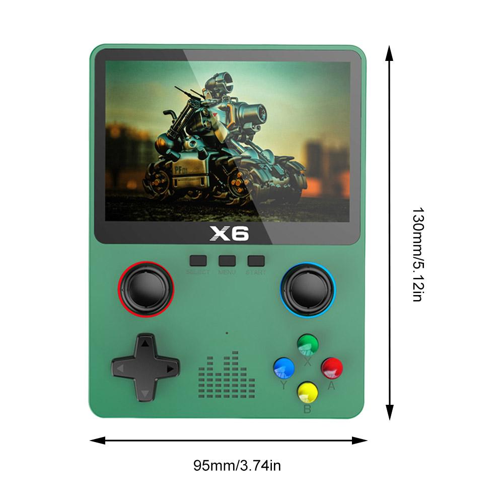 X6 Portable Game Console 3.5 Inch Ips Hd Screen Mini Handheld Game Player 3d Joystick Built In 10000 Games For Gba Fc Kids Gifts