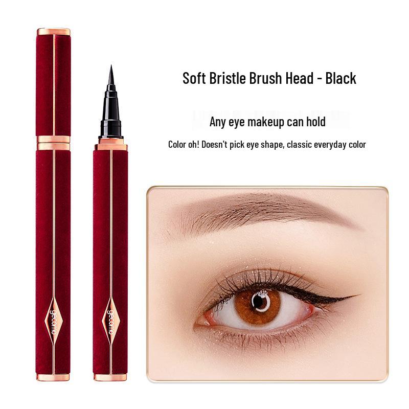 Red Velvet Long-lasting Waterproof Eyeliner: Smudge-proof, Quick-dry, Easy Apply for Beginners.