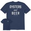 La vie est belle. T-shirt Homme Oysters and Beer Crusher, Bleu le plus Foncé