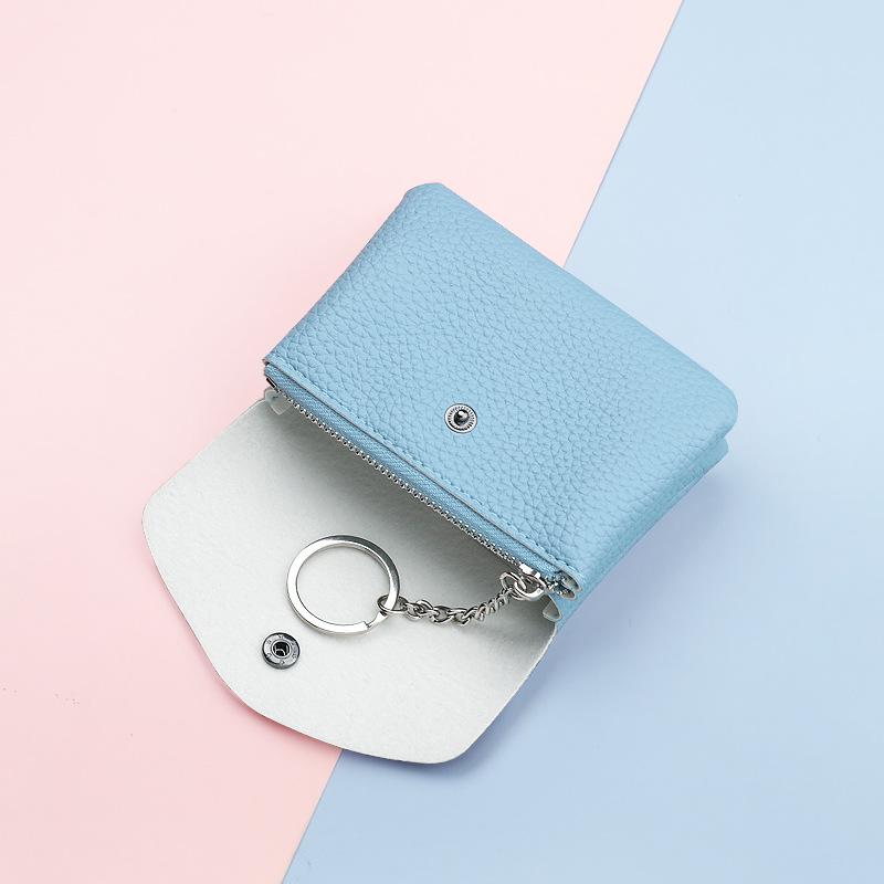 Compact Women's & Children's Coin Purse with Zipper and Key Pouch