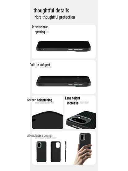 OnePlus Ace6 Magnetische Zachte Beschermhoes van Koolstofvezel