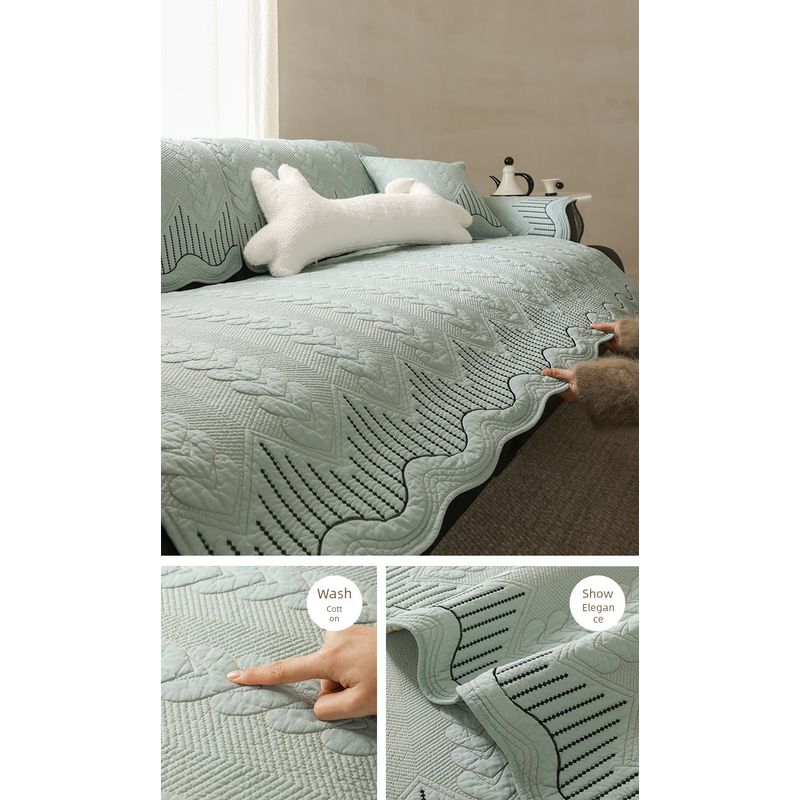 

Подушка для дивана особой формы, хлопковая ткань, французский стиль, изящный чехол для дивана, чистый хлопок, нескользящая, на все четыре сезона, подушка в кремовом стиле Heart Strings-Pine Green 30*50 waist pillowcase