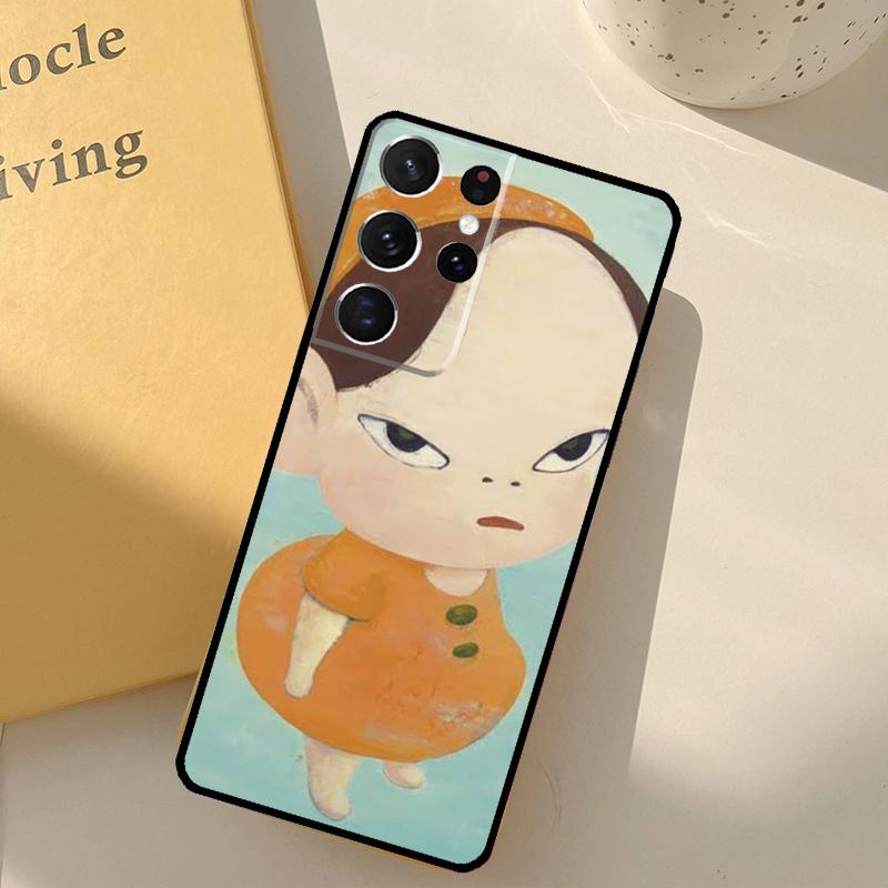 Japan Yoshimoto nara Cartoon Girl Phone Case For Samsung Galaxy S23 S20 S21 S22 S24 S25 Ultra S9 S10 Plus S25 FE Cover Shell