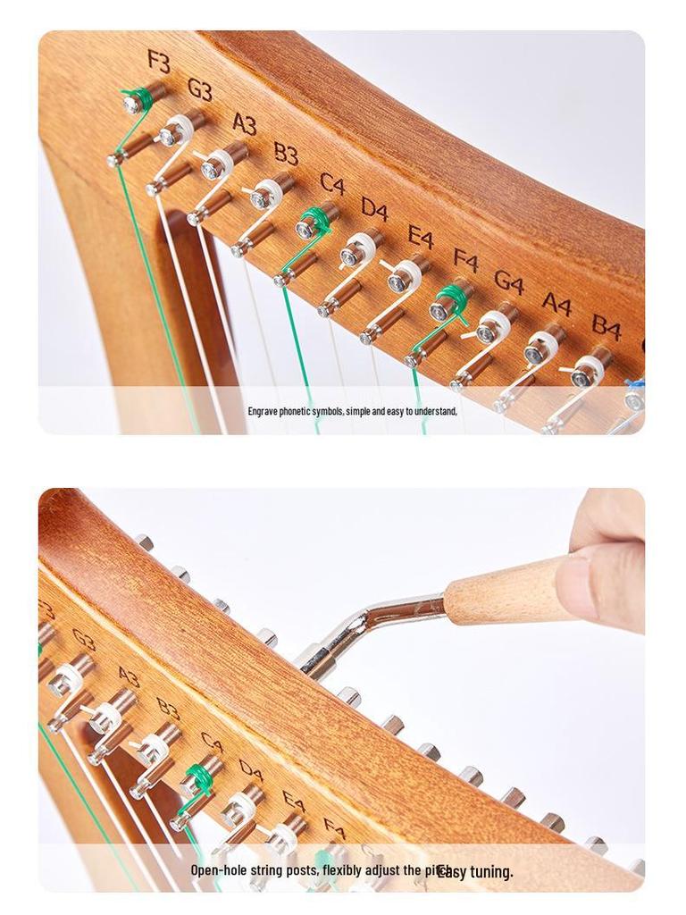 Lyre Harp: 16-Note, 19-String & 7-Note, 10-String Kithara Instrument