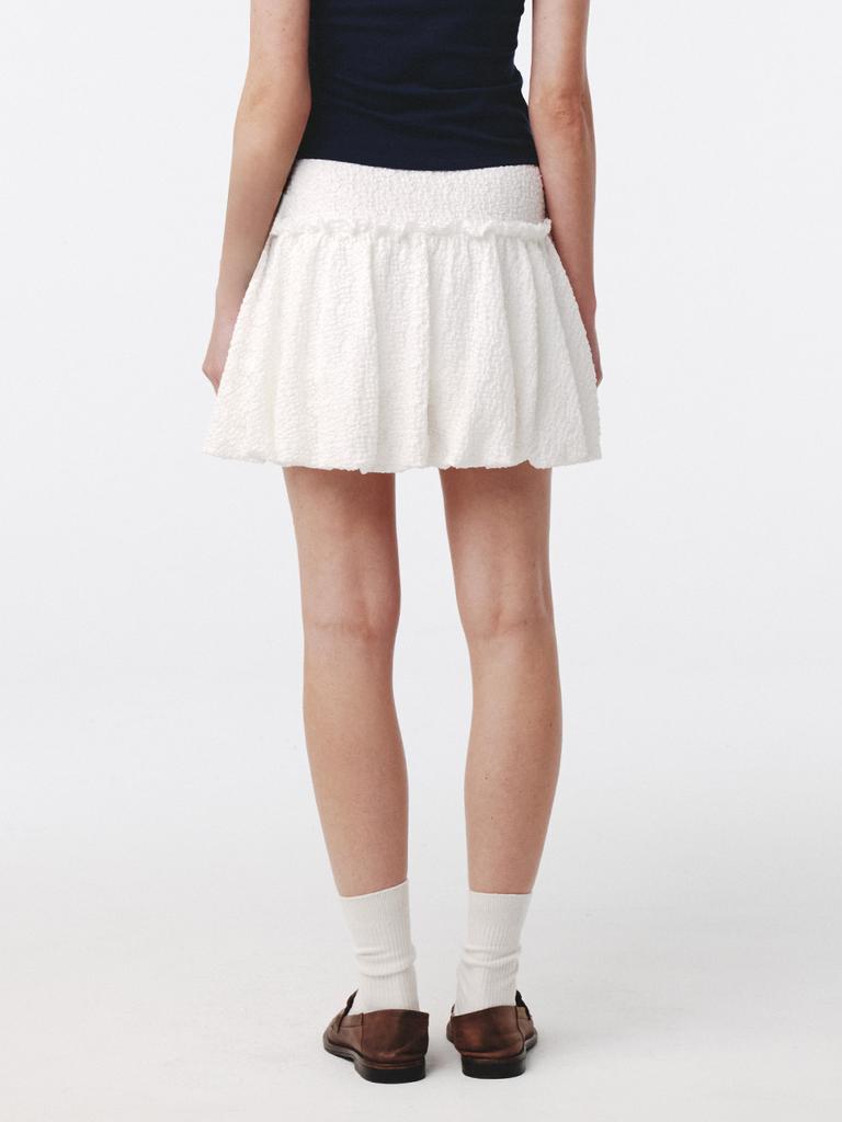 KIJUN Rose Puff Skirt Off-White