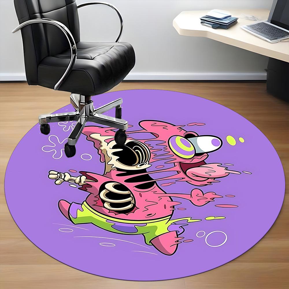 1pcPatrick Star Office Round Area Rug, Indoor Mat Suitable For Office, Bedroom Living Room Home Decor, Room Deco,  Offic a0928117