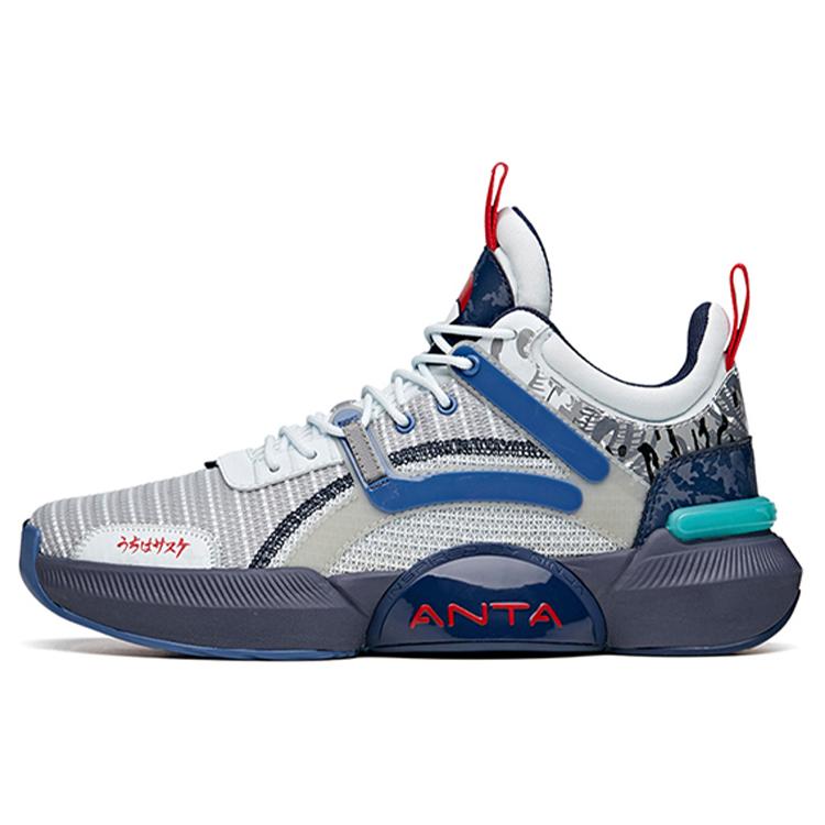 

ANTA Basketball Shoes Men s Low top Gray/Blue 112121615S-2 42