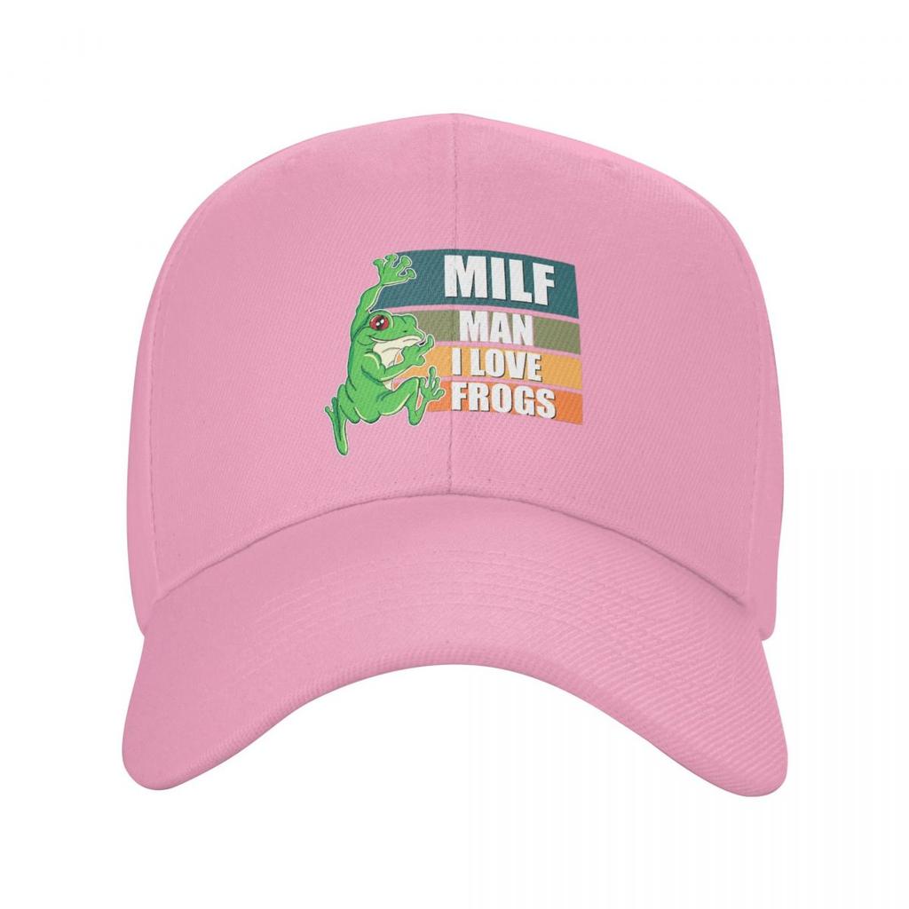 Man I Love Frogs Milf Meme Art Baseball Caps Snapback Men Women Hats Outdoor Cap Streetwear Baseball Hat Casquette