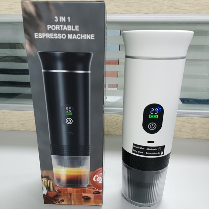 Compact 3-in-1 Espresso Coffee Maker: Capsule, Powder, & Portable Mini Size