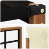 Outdoor Sofa Set Solid Acacia Wood Natural and Cream