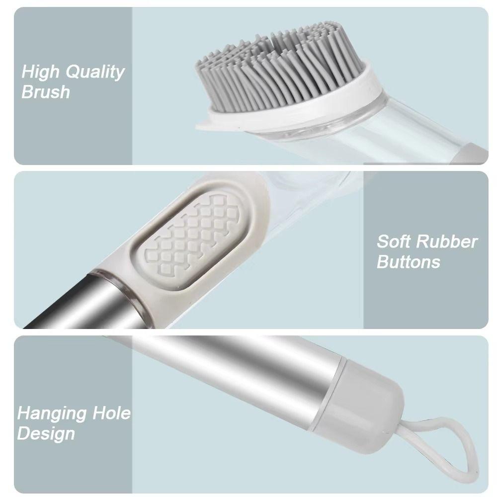 Removable Sponge Kitchen Cleaning Brush 3 In 1 Pot Washing Brush Scrubber Brush Household Tools