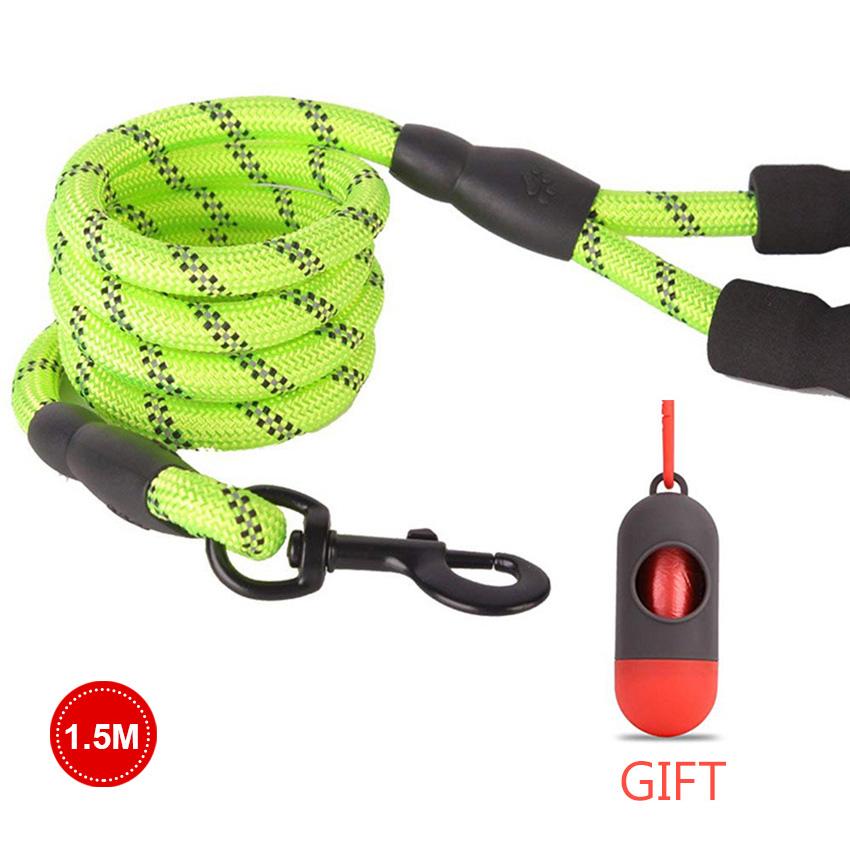 Strong Dog Leashes Reflective Durable Dog Leads Rope with Soft Padded handle Dog Walking Training Leash 0.5M 1.5M