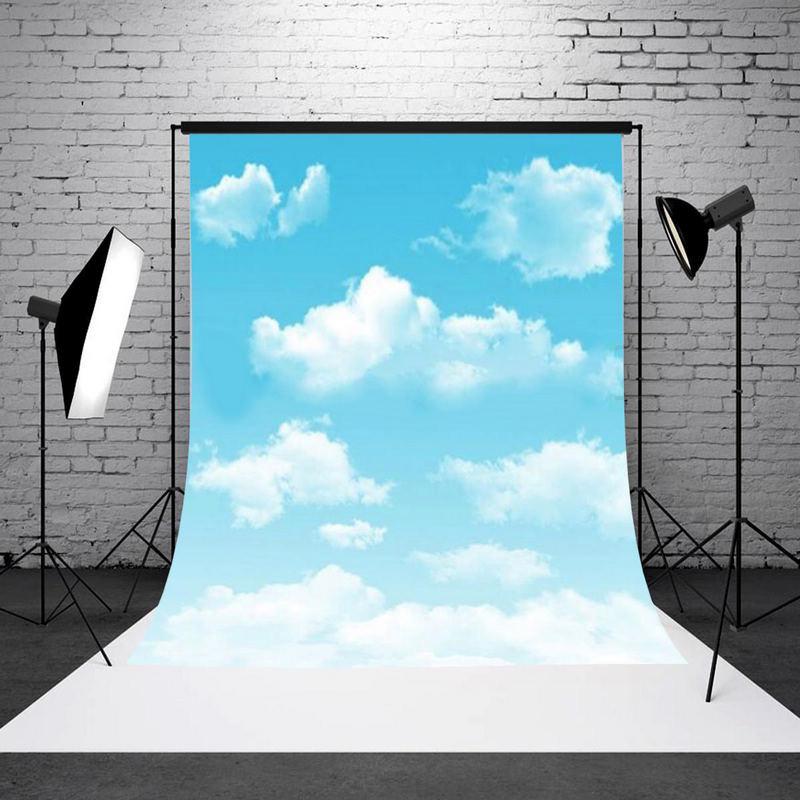 Blue Sky White Cloud Studio Photography Background Photo Backdrop Props