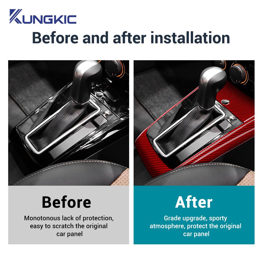 Real Soft Carbon Fiber Sticker For Vauxhall Opel Astra H MK5 2004 2005 2006 2007 2008 2009 2010 LHD RHD Car Gear Shift Panel Tri