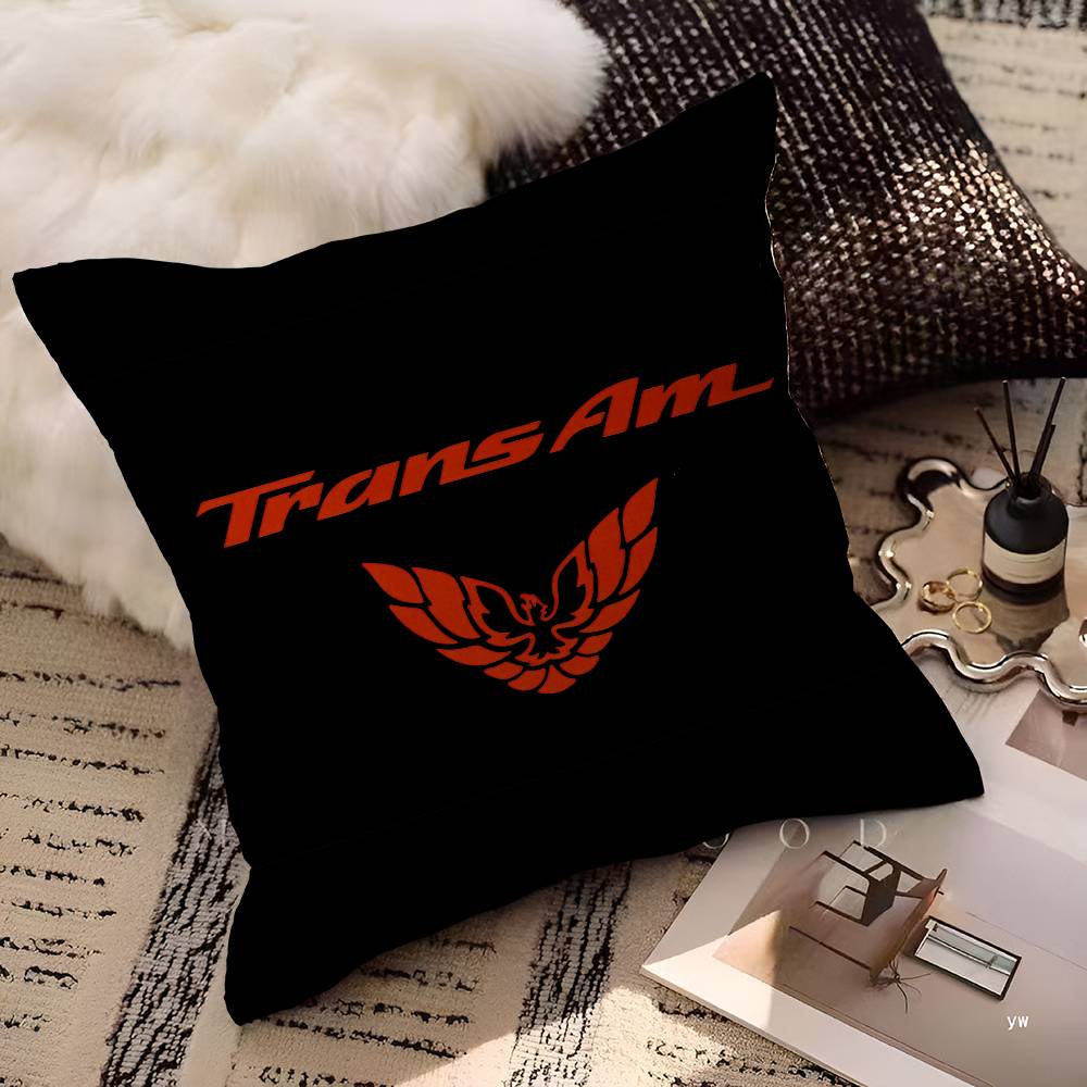 P-Pontiac F-Firebird Logo Trans-Am Pillow Cover For Bedroom Room And Living Room Sofa Decorative Cushion Cover