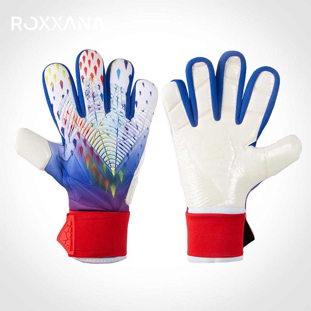 ROXXANA Goalkeeper Gloves Latex Strong Grip Non Slip Durable Wear Resistant Shockproof Comfortable Youth Adult Training Match.