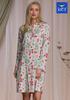 Loose Button-up Nightgown LND 207 1 LND 207 1 B21 NIGHTGOWN Red/green XL