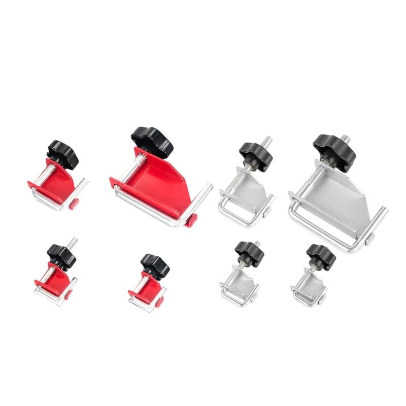 4 Piece Metal Tubing Clamp Fastening Tool High Tensile Steel Fasteners with Protective Finish for Workshop Household Use