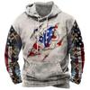 Mode Hoodies mit US-Flaggen-Print für Männer Hip Hop Trend Harajuku Vintage Kleidung Frühling und Herbst Neu in Sweatshirts Übergroße Oberteile