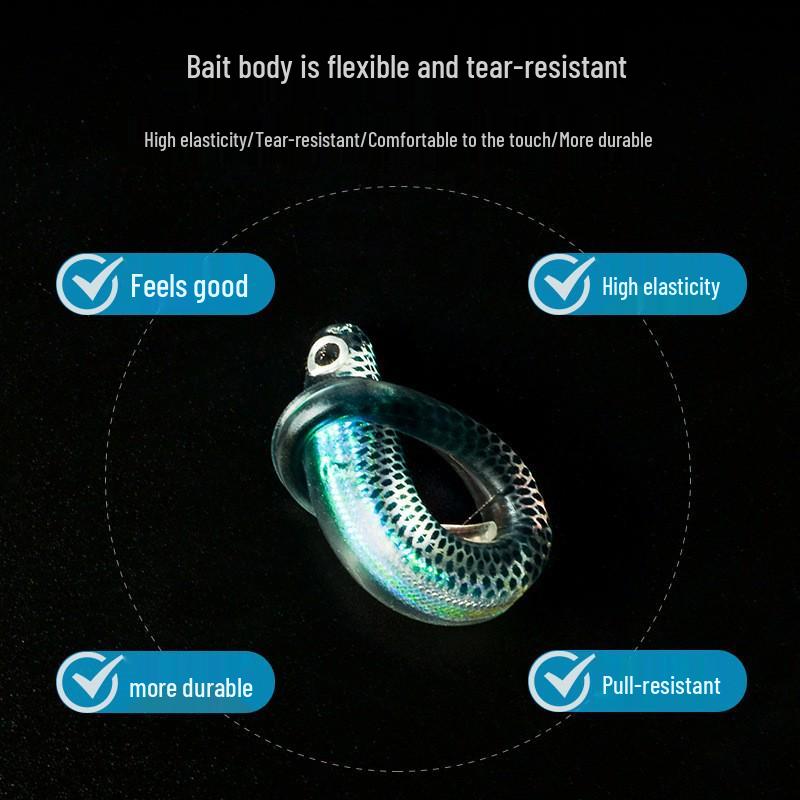 Rainbow Fish Soft Bait - Lure with Pointed Tail for Freshwater & Saltwater Fishing