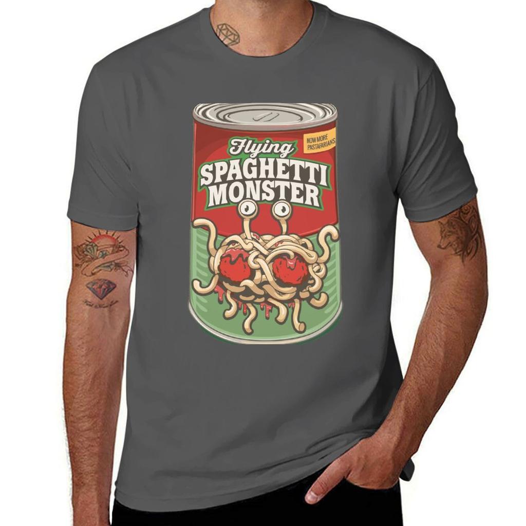 Fsm Flying Spaghetti Monster Soup Can Tshirt Casual Loose Fit Short Sleeve Tshirt