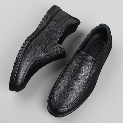 Mocassins Homme en Cuir Véritable Mode Chaussure Plateforme Confortable à Enfiler pour Homme Chaussures d'École en Cuir Nouveauté Chaussures Décontractées Simples pour Homme