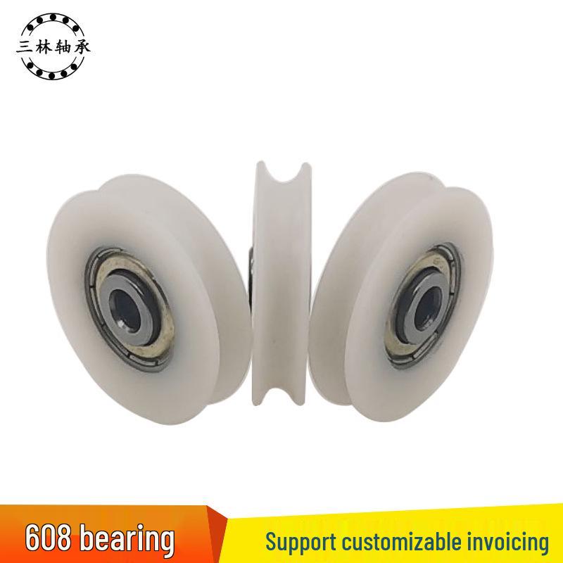 Sliding Door Wardrobe Pulley: 6x38x9 U-Groove Wrapped Nylon Roller