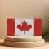 Canada Maple Leaf Aluminum License Plate, Retro Wall Decor for Home Exterior, Garage Display, Outdoor Decorative Spaces