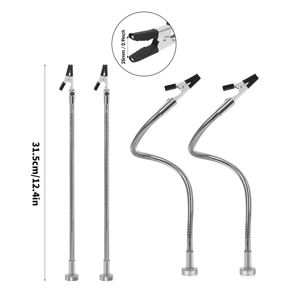 2/4Pcs Magnetic Electronic Circuit Board Clamps Third Hand Soldering Tool PCB Holder Flexible Metal Arms Helping Hands