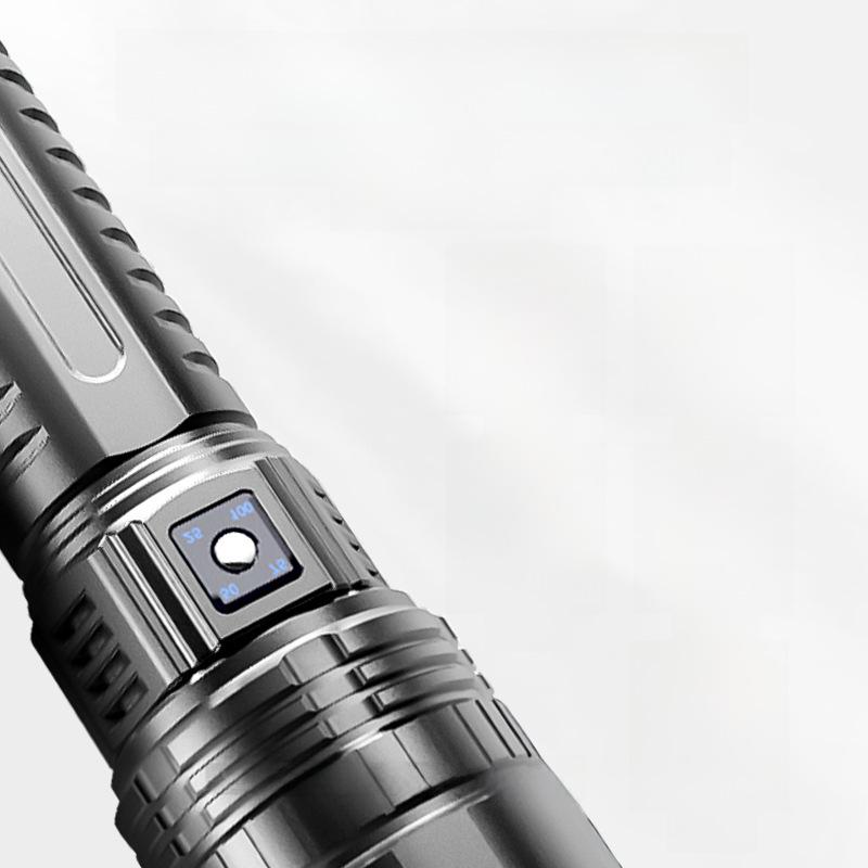 Douyin Cross-Border Multi-Function TYPE-C Rechargeable Dual-Mode LED Flashlight with Long-Range White Laser Light.