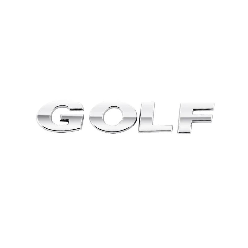 ZGO3 3D ABS GOLF Black Silver Chrome Sticker Car Styling Auto Rear Trunk Letters Logo Labeling Decal Badge Emblem For Volkswagen VW