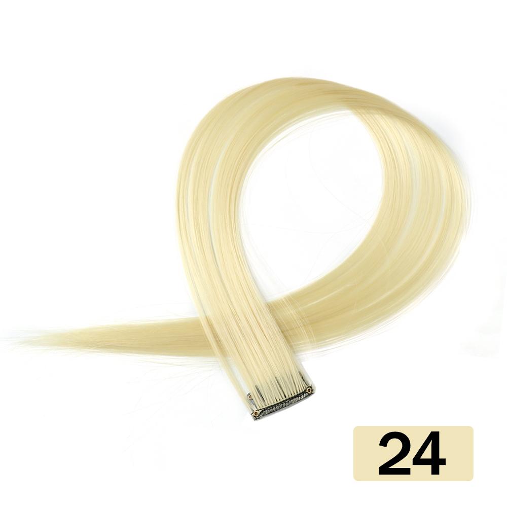 

Синтетичні Кольорові Накладні Пасма Прямі Кольорові Веселка Нарощування Волосся 22 Дюйми Накладки 22inches&6 pcs