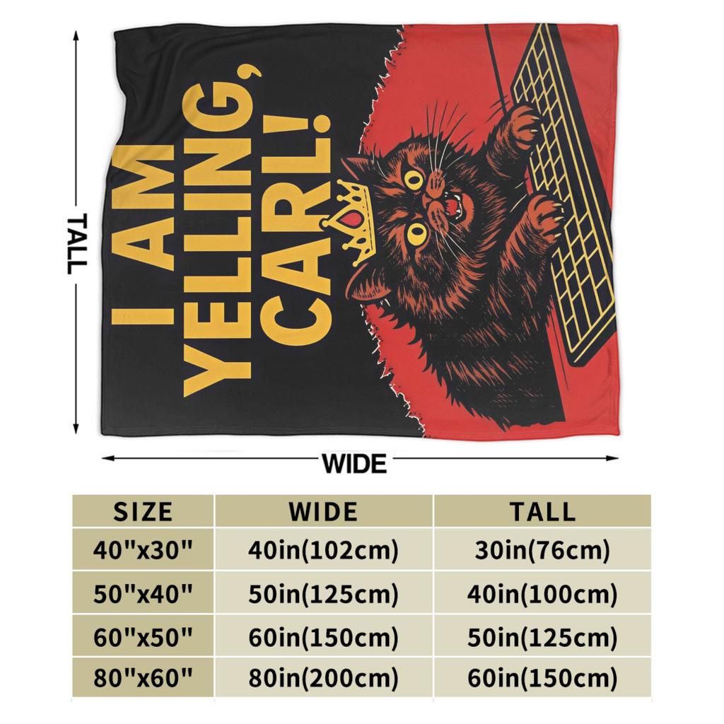 Dungeon Crawler Carl I am Yelling Carl Blankets Super Soft Print Plush Throw Blanket For Students Living Room Flannel Bed Cover