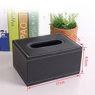 PU Leather Tissue Boxes Rectangular Napkin Box Tissue Paper Holder Home Kitchen Organization Home Supplies Anti-moisture